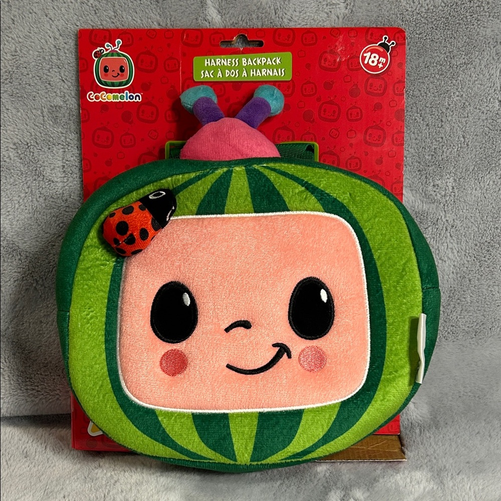 Cocomelon Green Harness Backpack for Kids NWT